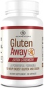 Gluten Awayの食事療法の補足–余分強さの消化管の酵素の健康のグルテン及びカゼイン、男性および女性のための血流の遅い消化放出蛋白質のアミノ酸– 60のカプセル。