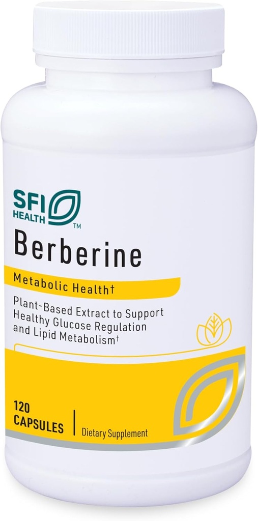 Klaire ラボ SFI 健康 Berberine HCI 500mg - Berberine サプリメント - グルテンフリー、Hypoallergenic (120 カプセル)