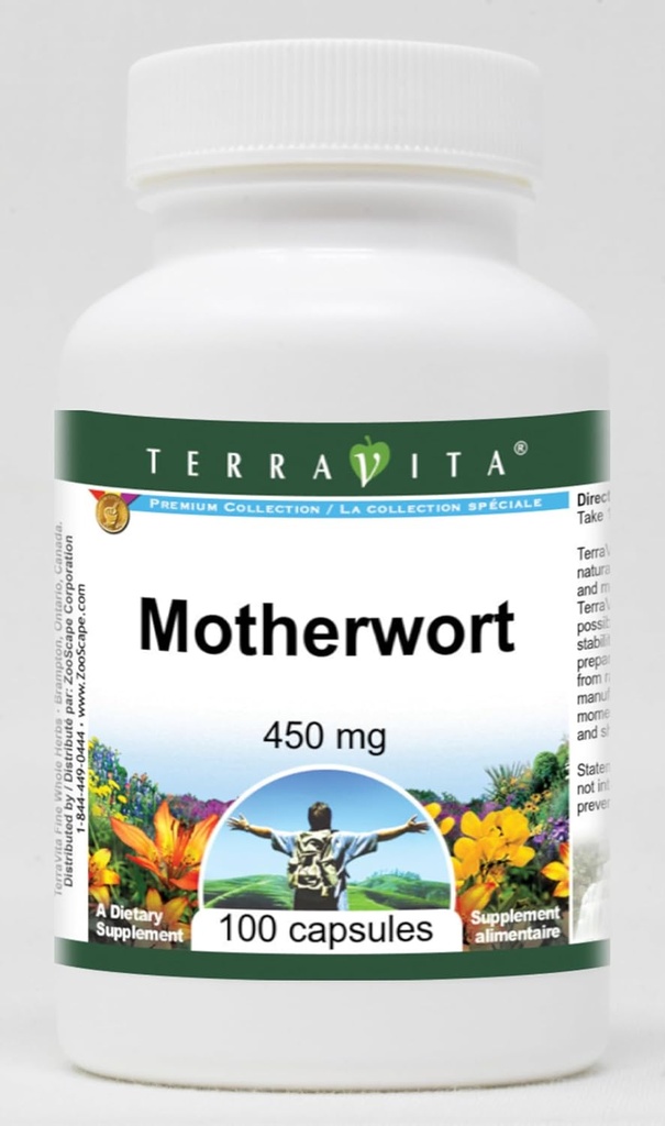Terravita Motherwort - 450 mg (100 Capsules, ZIN: 510852)