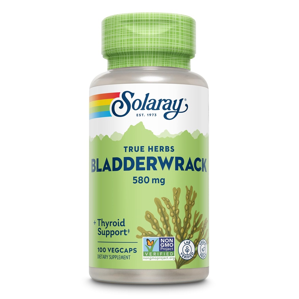 ソレイ・ブラッドダーラックカプセル580mg - Nutrient-Packed Seaweedサプリメント、ハイ・イン・イオジン - バランス・ハーバルサポート - ビーガン、非GMO、60日保証、Lab Verified - 100サービング、100 VegCaps