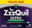 ZzzQuil ULTRA、睡眠の援助、Doxylamineの琥珀酸塩25mgの大人のための睡眠の援助、夜間睡眠の援助、48のタブレット