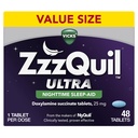 ZzzQuil ULTRA、睡眠の援助、Doxylamineの琥珀酸塩25mgの大人のための睡眠の援助、夜間睡眠の援助、48のタブレット