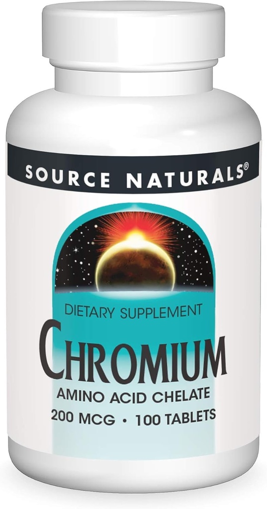 源のNaturals、Inc.のクロムChelate 200mcg 100のタブレット