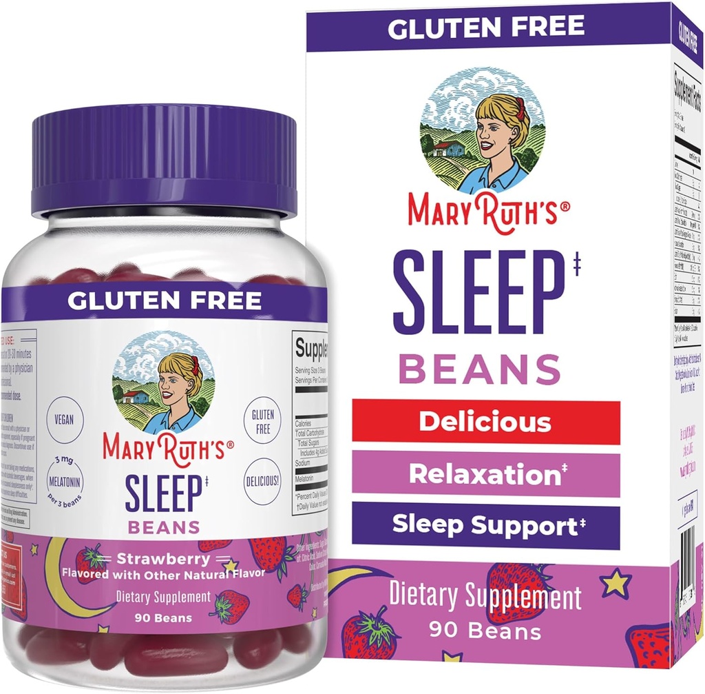 MaryRuth Organics Melatonin Vita-Beans(大人用) | 年齢のリラクゼーションと睡眠サポート 14 | ヴィーガン | ノンGMO | グルテンフリー | 90 カウント