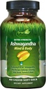 Irwin Naturals Extra Strength Ashwagandhaマインド&ボディアダプトゲンハーブは、Cordyceps、Turmeric、BioPerine、およびその他によるストレス対応、気分、精神的および物理的性能をサポート - 60液体Softgels