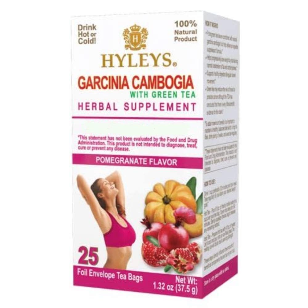 HYLEYS Tea Garcinia Cambogia グリーンティーとザクロ風味 - 25ティーバッグ