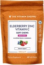 Elderberry, Zinc & Vitamin C Soft Chews - Immune Support - Mixed Berry (60 Soft Chews)