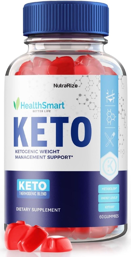NutraRize HealthSmart Keto ACV Gummies 高度な減量、最大強度のサプリメント、Gomitas レビュー (60 Gummies)