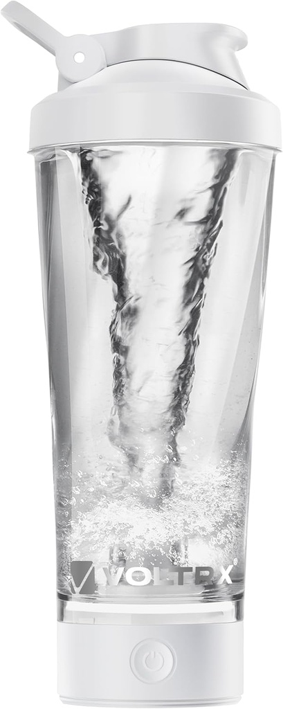 VOLTRX Premium Electric Protein Shaker Bottle, Made with Tritan - BPA Free - 24 oz Vortex Portable Mixer Cup/USB Rechargeable Shaker Cups for Protein Shakes
