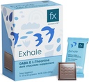 Fx Chocolate Exhale - Relaxing Chocolate Supplement to Support Calm + Stress Response - Sugar Free Cacao with 100mg GABA + 100mg L-Theanine - Keto Dark Chocolate - Vegan + Non-GMO (Box of 15)