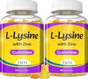 Lリジンは、亜鉛で1000mg - サポート皮膚、唇、ビーガン、グルテンフリー、大人のための60のChewable Lリジン、ビタミンは健康&免疫システム、アミノ酸&複合サプリメント、非GMO(2パック)