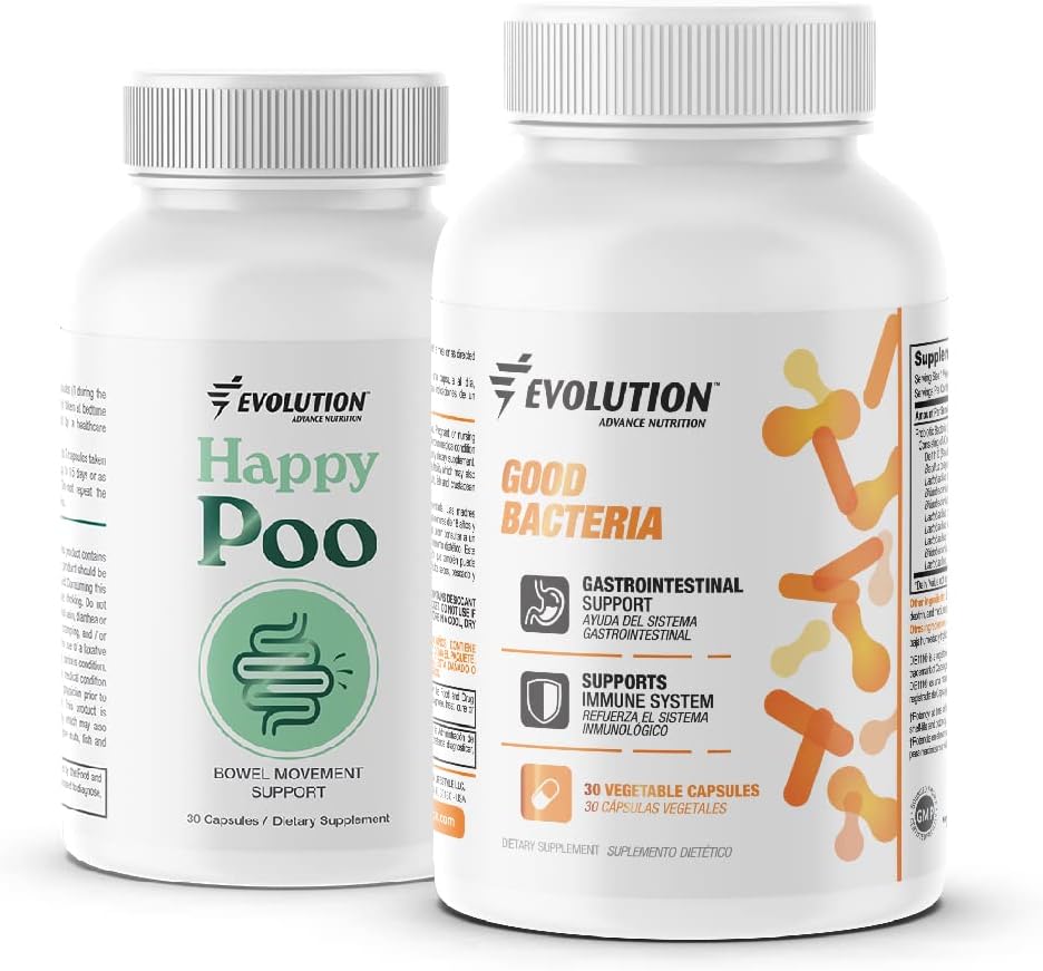進化アドバンス栄養ハッピーコロン+プロデイリープロバイオティック - 非GMO、ビーガンとグルテンフリー(30カプセルea。)