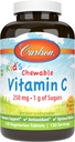 Carlson - Kid's Chewable Vitamin C、250mg、砂糖1g、免疫サポート&最適なウェルネス、抗酸化剤、タンジェリン、120ベジタリアンタブレット