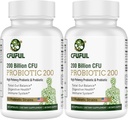 Probiotics for Women and Men - 200 Billion CFU 12 Strains Probiotic for Digestive Immune & Gut Health, with Organic Prebiotic Shelf Stable Probiotic Supplement for Bloating 120 Capsules