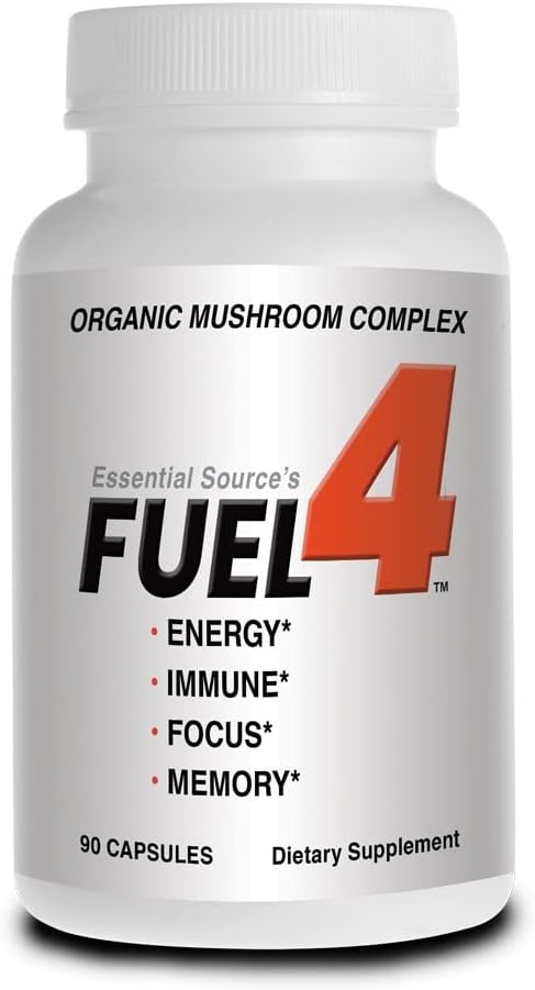 Organic Mushroom Complex, Brain Supplements For Memory And Focus, Nootropics Brain Support Supplement - Immune Booster, Focus Supplement, Turkey Tail Mushroom Capsules, Reishi Mushroom Capsules, FUEL4