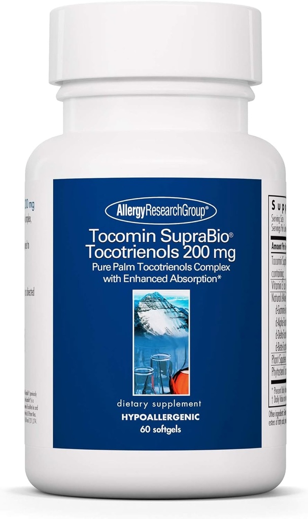 Allergy Research Group Tocomin SupraBio Tocotrienols 200 mgサプリメント - ビタミンE、パームトコトリエノールコンプレックス、デルタトコトリエノール、Softgels - 60カウント