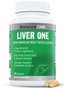 Balance ONE Liver Support Supplement with Milk Thistle, Molybdenum, Dandelion Root & Choline – Liver Health, Detox Pathway & Antioxidant Support – Vegan Capsules, 1 Month Supply – Liver One