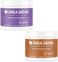 Amlaパウダー&グリーンティースーパーフードサプリメントエルダーベリー&カボチャスパイス、オーガニック、ビーガン、30サービング