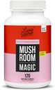 LIVELY VITAMIN CO. Mushroom Magic - Chaga - Cordyceps - Lions Mane - Turkey Tail - Reishi - Shiitake - Maitake - Immune - Energy - Memory - Non-GMO - 120 Vegan Capsules