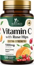 Vitamin C Chewable 1000mg - Extra Strength Antioxidants for Powerful Immune Support w/Vitamin C & Rose HIPS - Potent Dietary VIT C Chews Supplement, Natural Orange Flavor, Vegan, Non-GMO - 120 Tablets