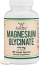 二重木はマグネシウムのGlycinate 400mgを補います | 180のカプセル | 睡眠、筋肉及び中心サポート | 完全菜食主義者の、第三者テストされる、グルテンフリー、非GMO