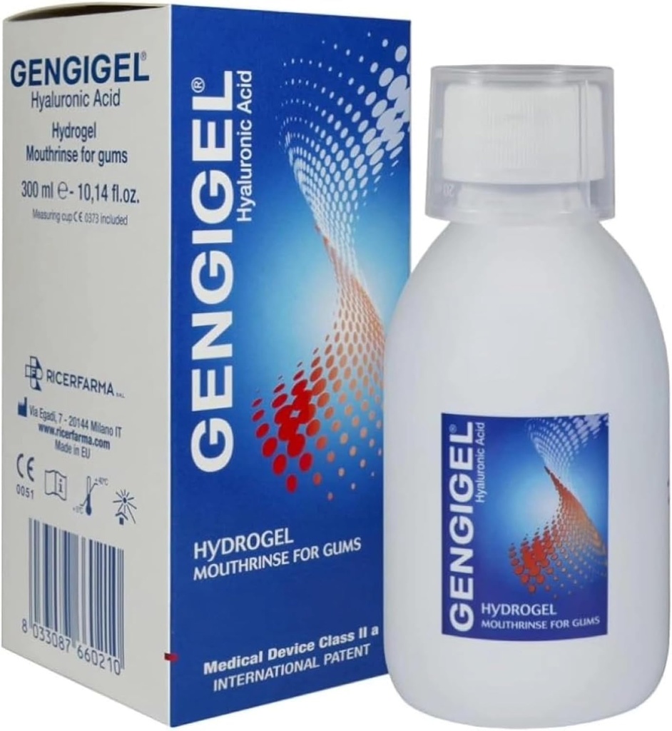 GengigelのHyaluronicの酸の口紅(300のml)、ガムの健康のための口頭心配の解決、不快感を減らして下さい、ガムの引込め及びGingivitis、アルコールかSLS、ビーガン及びコザーを取り除きます