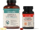 NatureWise 1000mgオメガ3 600mg EPA 400mg DHA、ビタミンE 180ct&ビタミンBコンプレックス、セルラーエネルギー60Softgels[2-Month]