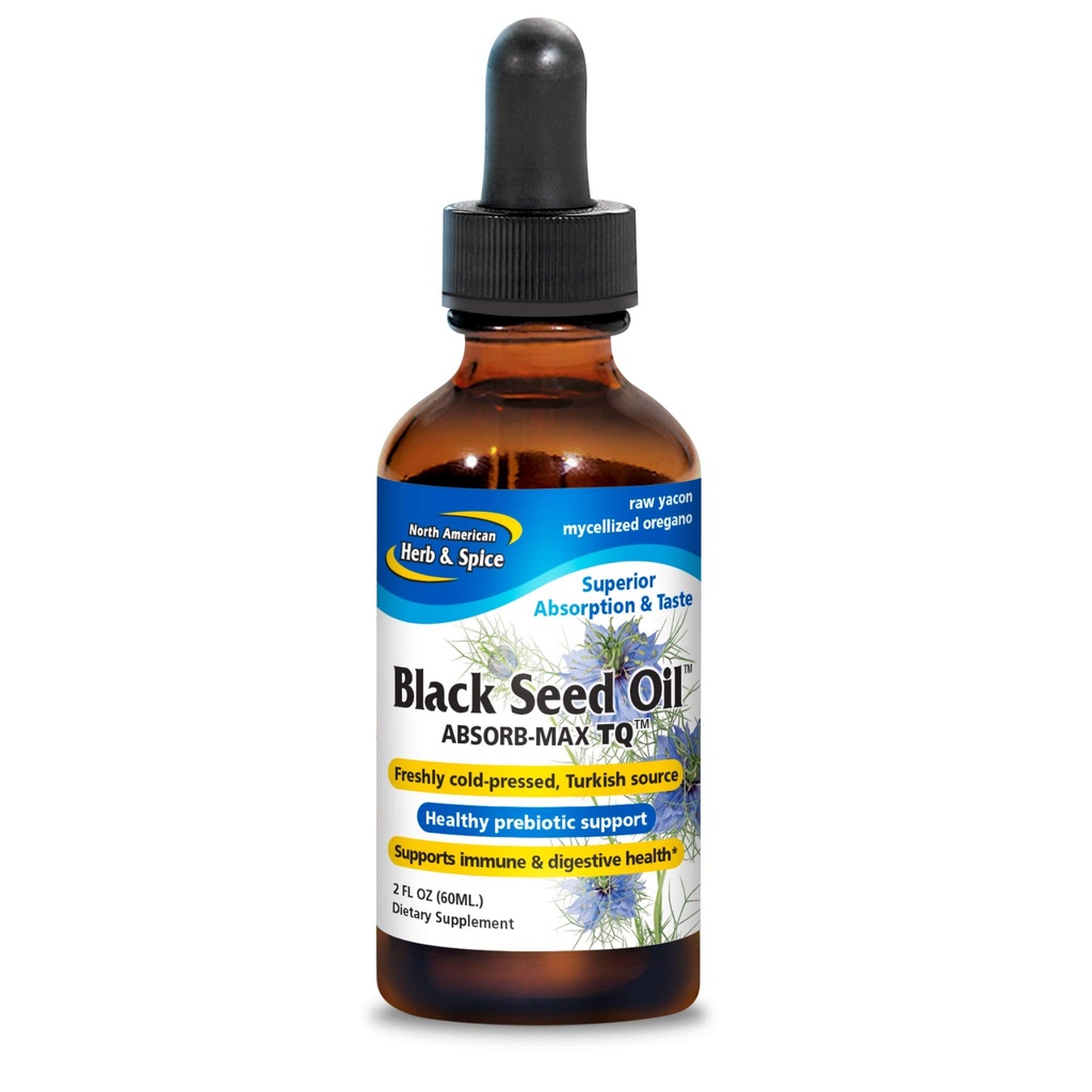 NORTH AMERICAN HERB&SPICEブラックシードオイル吸収マックスTQ - 2 fl。 oz。 - サブリンガルMycellizedドロップ - 免疫サポート&消化の健康 - オレガノのオイル - 非GMO - 52 総サービング