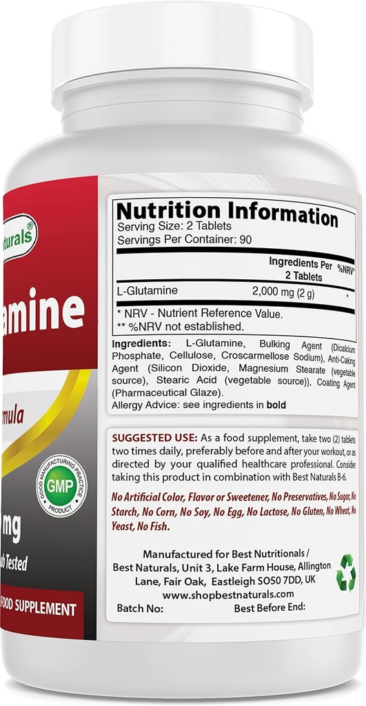 ベストナチュラルLグルタミン1000mg&アシュワガンダエキス500Mg