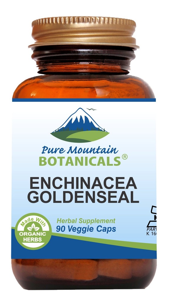 Echinacea ゴールデンシール カプセル - Kosher ビーガン キャップ と 450 mg オーガニック エキナセア ゴールデンシール 複合体