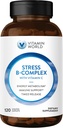 Vitamin World Stress Vitamin B Complex with Vitamin C, Timed Release High-Potency Vitamin B6, B12, Niacin, Folate & Biotin for Stress, Energy, Metabolism & Immune Support, Non-GMO, 120 Caplets