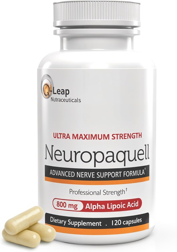 Neuropathy Nerveの痛みサポート、補足、Bのビタミン、Lのアルギニン、フィート、手、つま先、120のカプセル、800mgの不快のためのすべての自然な最高の強さのNeuropaquellのためのプラチナ健康のアルファLipoicの酸