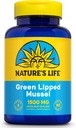 Nature's Life Green Lipped Mussel 1500 mg - ニュージーランド グリーン リッピング Mussel Supplement with Naturally 占有 Omega 3 脂肪酸 - 60 日保証、ラボ 検証 - 30 サービング、90 カプセル