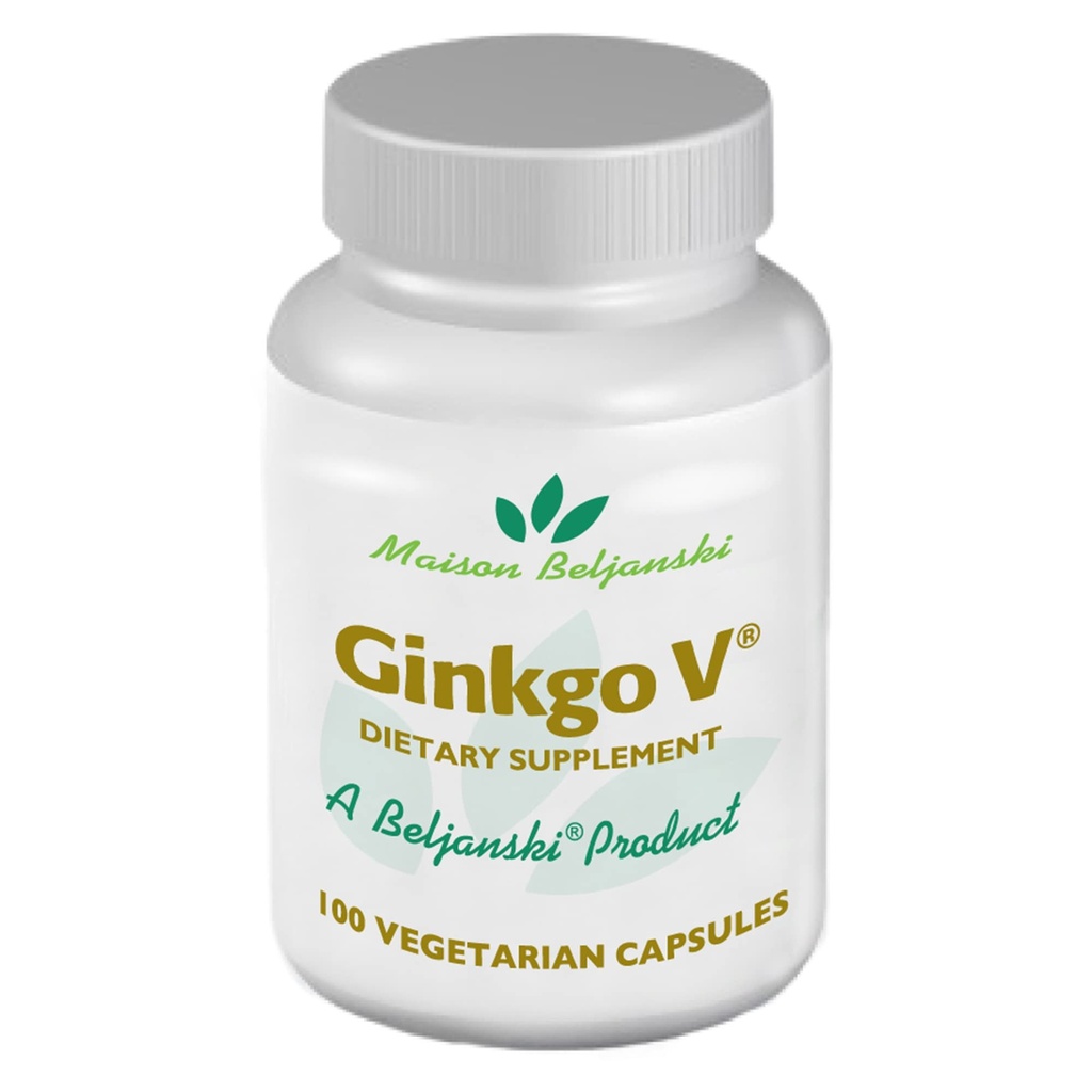 Beljanski®製品 - Ginkgo V®栄養補助食品 - Ginkgo Biloba抽出物 - 100カプセル