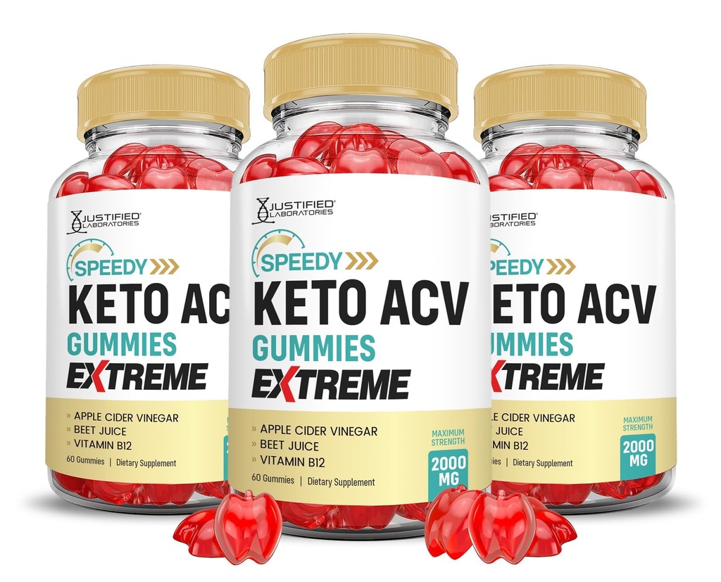 (3パック)スピーディーなKeto ACVグミーエクストリーム2000MGスピーディー KetoグミーズアドバンスドフォーミュラアップルサイダーバインガーとザクロビートジュースパウダーB12ビーガン非GMO 180グミーズ