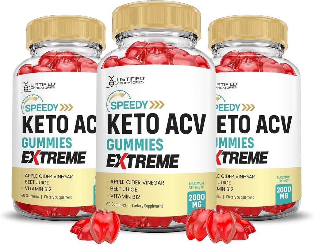 正当な実験室(3パックスピーディーなKeto ACVグミーエクストリーム2000MGスピーディーなKetoグミーズ高度なフォーミュラアップルサイダーバインガーとPomegranateビートジュースパウダーB12ビーガン非GMO 180グミ