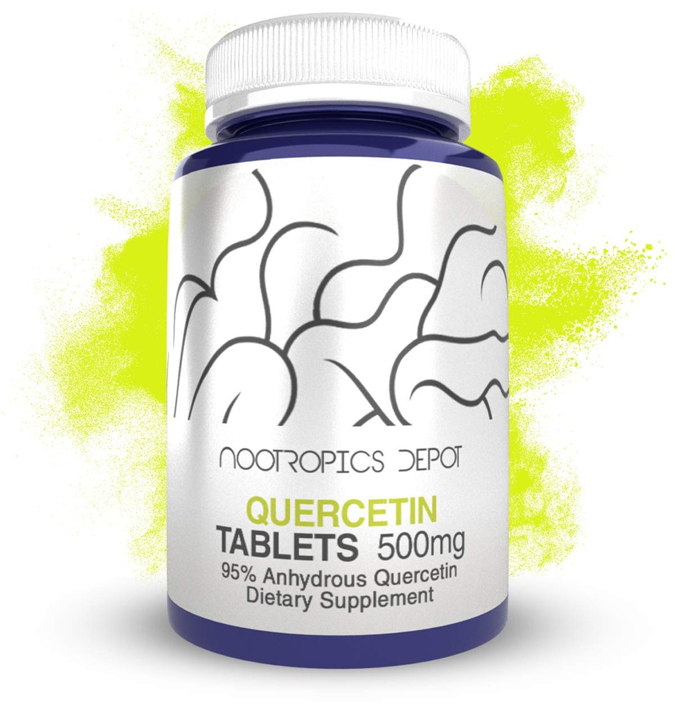 Nootropicsのターミナル ケルセチンのタブレット | 500mg | 60の計算 | 95%の無水ケルセチン