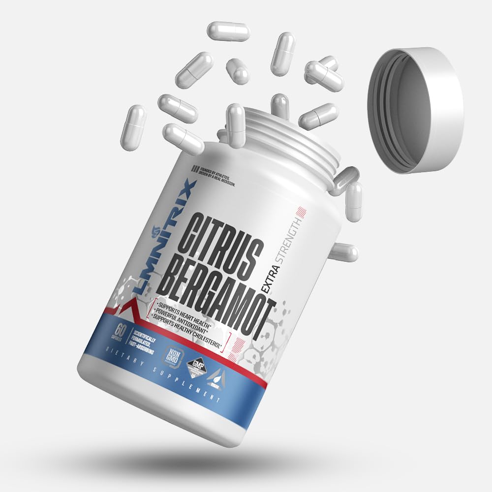 シトラスベルガモットサプリメント1,200mg - コレステロールの健康を促進し、健康な心をサポート - 60カプセル - ビーガン、グルテンフリー&非GMO