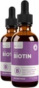 Rejuvicaの健康の活動的なBiotin - 高度の液体のBiotinの補足- 5000mcgサポート毛皮及び釘