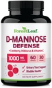 ForestLeaf D Mannose 1000mgカプセル - クランベリー、ハイビスカス&VIT C、女性と男性のための尿路の健康、UTI、尿の健康と膀胱のサポート60カプセルのための有機性DMannoseピル
