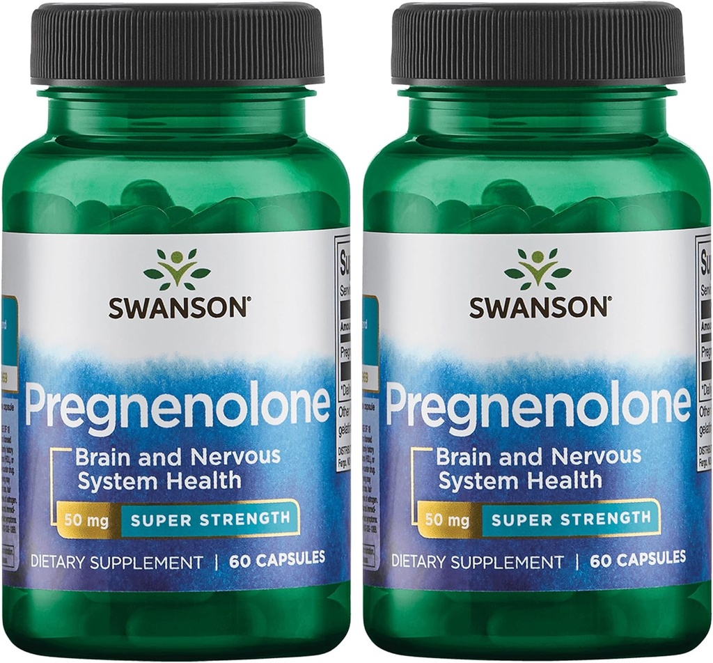 Swanson Pregnenolone - 極度の強さ50のmg 60の帽子(2のパック)