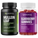 HAVASUの栄養のエルダーベリーのグミー+ Mulleinの葉のカプセルの免疫サポート バンドル