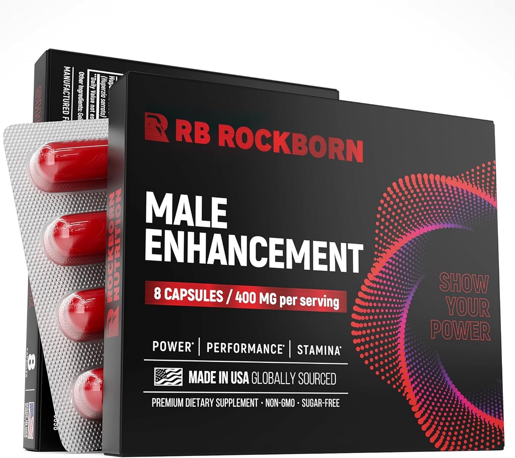 ホーニー・ゴート・ウェードとトリビュラス・テルレストリスによる男性の健康のためのハーブサプリメント - アメリカ製 - 8カプセル