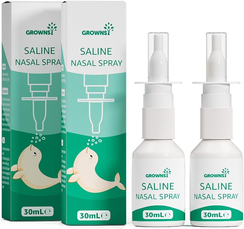 GROWNSYの赤ん坊のサリンの鼻のスプレー、2 PCS Xylitol、非アルコール、鼻の混雑および毎日の心配の即刻の救助が付いている自然な鼻のスプレー