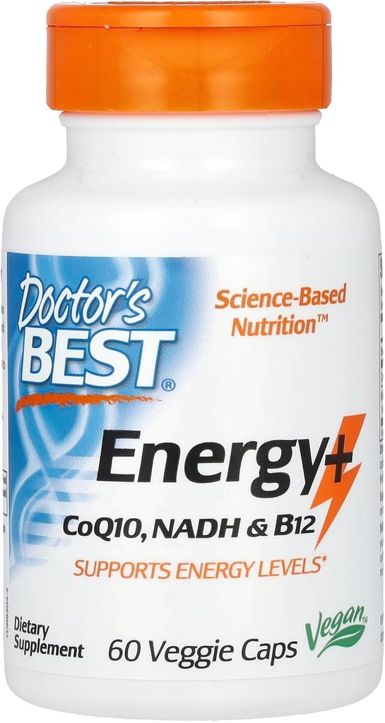 ドクターズ・ベスト・エナジー+CoQ10、NADH及びB12、免疫システム、エネルギー、気分、60 Ct