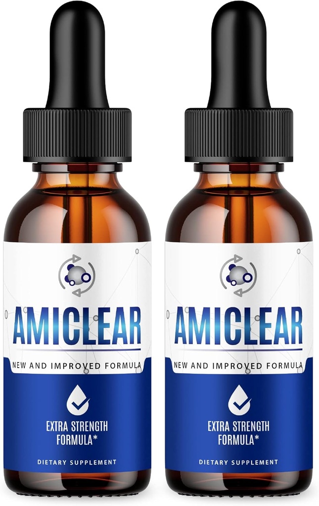 (2パック) Amiclearドロップ - 公式フォーミュラ - AmiclearヘルシーサポートサプリメントAmiクリアアドバンスドドロップ、PillsサプリメントへのAmiclear代替ドロップAmiクリアドロップ新しいフォーミュラ2023(2ボトル)