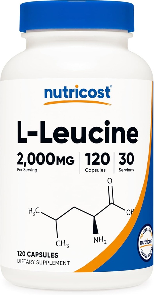Nutricost L-Leucine 2,000mg, 120 Vegetarian Capsules, Non-GMO, Gluten Free, 30 Servings