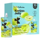 Hethstia Konjac Jelly Green Grape Flavor, 10 袋, 飲用 Grape Jelly with Collagen Peptides, 7 Kcal, 砂糖フリー, グルテンフリー, Keto, ヴィーガン, On-The-Go Chewy Light Snacks