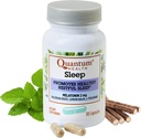 Quantum Health Sleep Melatonin 2mg ヘルシーな休眠サポート ブレンダー ルーツ、レモン バルム & L テアニン 毎日の心 & 女性&男性のための体ウェルビーイング - 30 カプセル